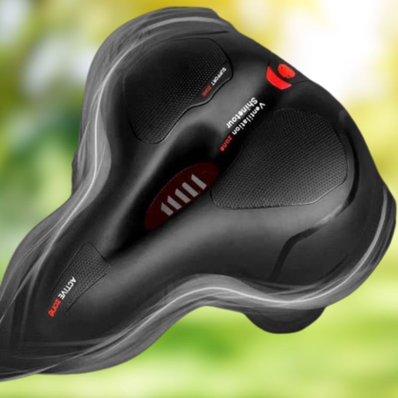 Lumiride - Bequemer Fahrradsattel mit Rücklicht und Dämpfung