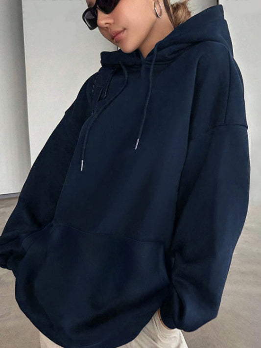 Oversize Hoodie mit Leo-Stern Print für Damen – Lässiger Kapuzenpullover im Streetstyle