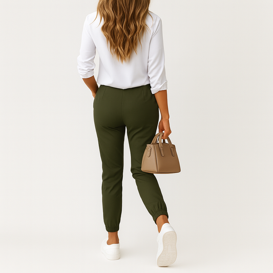 Lunélie - Slim Fit Chino-Hose mit Hoher Taille für Frauen