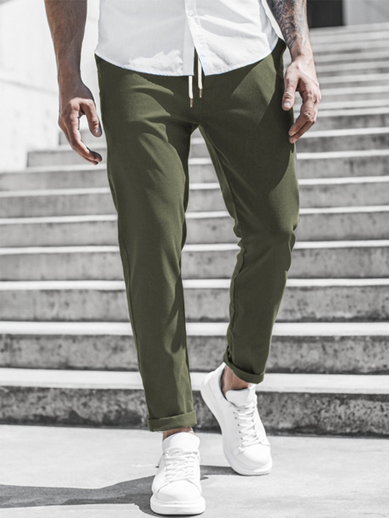 Elegante Slim Fit Stoffhose für Herren – Bequeme Freizeit & Business Hose