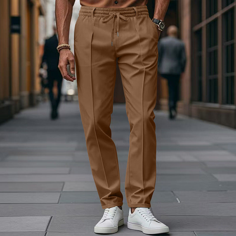 Elegante Stretch Hose mit Kordelzug für Herren – Moderne Freizeit & Business Casual Stoffhose