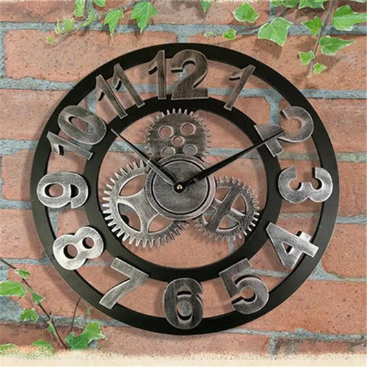 Retrovia - Wanduhr im Retro-Industriestil | Elegante Uhr | Industriell / Modern