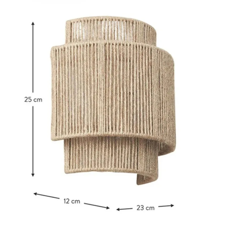 Ropelia - Wandleuchte aus Rattan-Seil