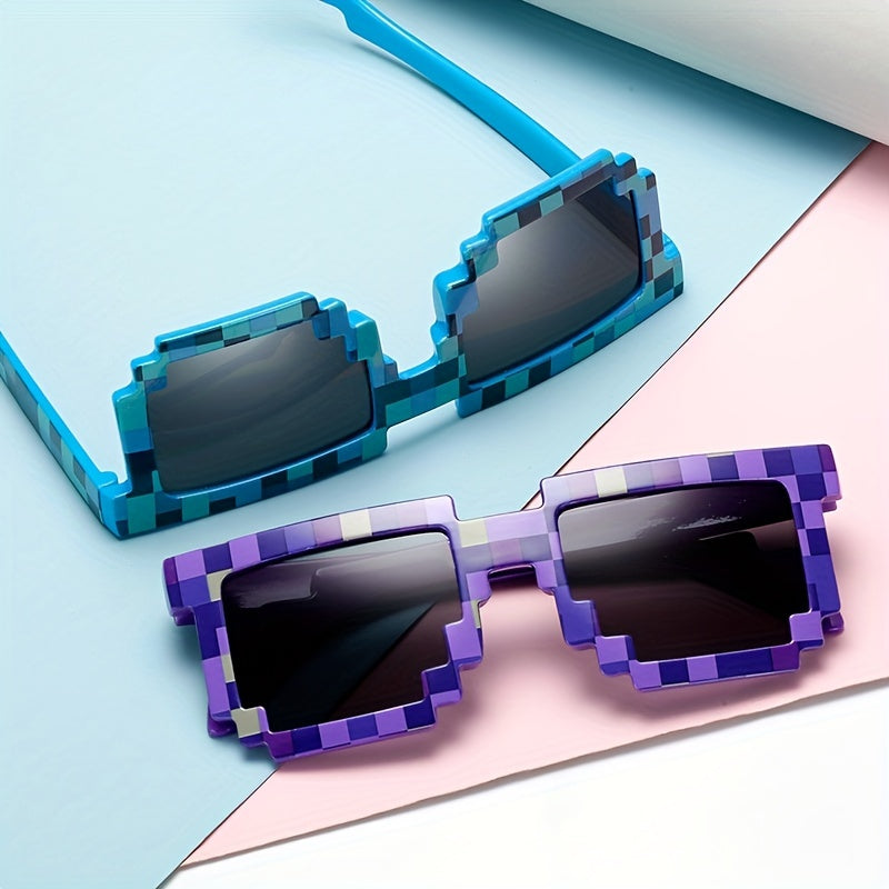 Pixel Style Sonnenbrille Retro Gaming für Damen – UV400 Statement Shades