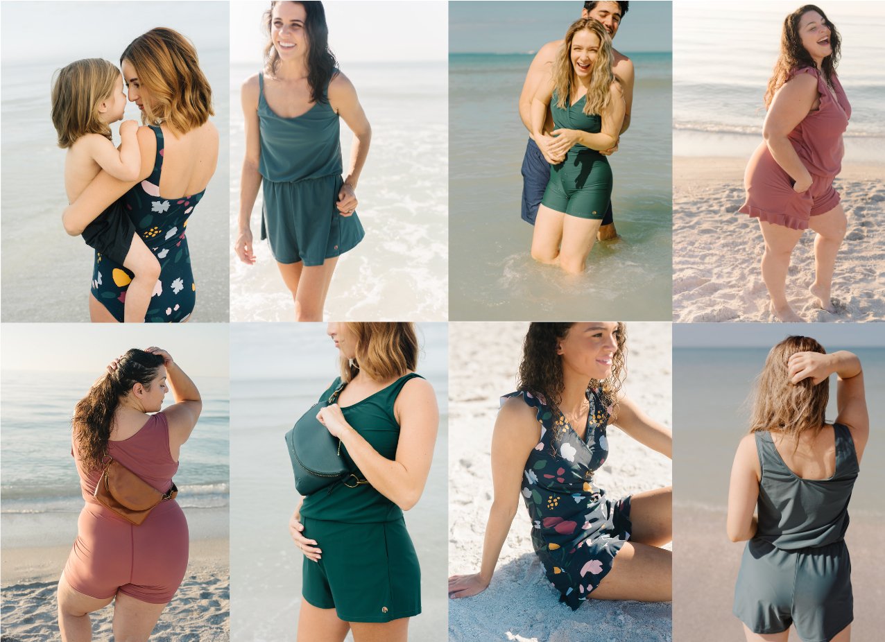 Figurformender Badeanzug-Overall mit integrierter Shorts für Damen – Bequem für Strand & Freizeit