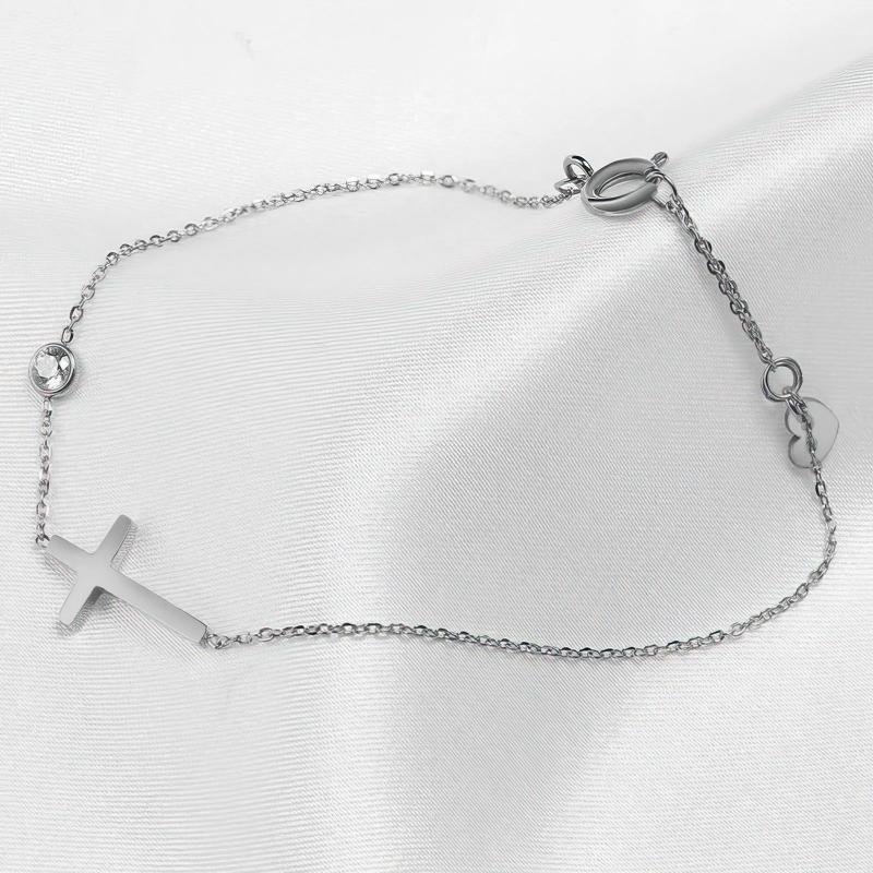 Feines Armband mit Kreuz-Anhänger & Zirkonia – Eleganter Schmuck für Damen