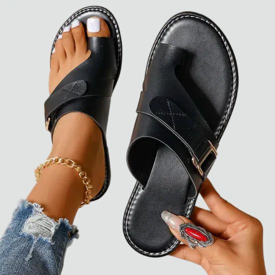 Bequeme Sandalen mit Zehenschlaufe für Damen – Verstellbare Sommerschuhe leicht & stilvoll