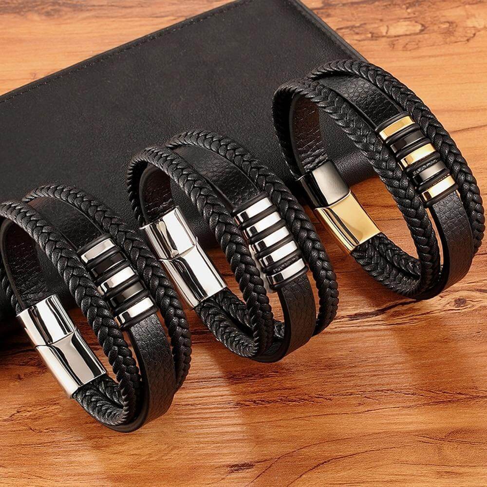 Luxarceau - Herrenlederarmband – Zeitloses und Stilvolles Accessoire