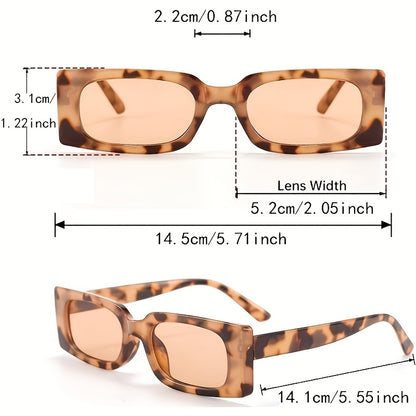 Rechteckige Retro Sonnenbrille für Damen – UV400 Schutz & Trendiger Y2K Style