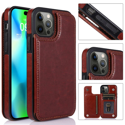 Magnoria - Luxuriöse Ledertasche für das Handy mit Kartenfächern, Fotobereich und Magnetverschluss
