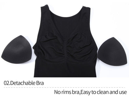 Figurformendes Shapewear Top mit integriertem BH und Bauchkontrolle für Damen