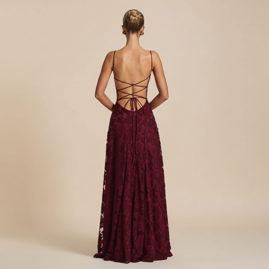 Céloria - Sommerkleid mit offenem Rücken aus Chiffon für Damen