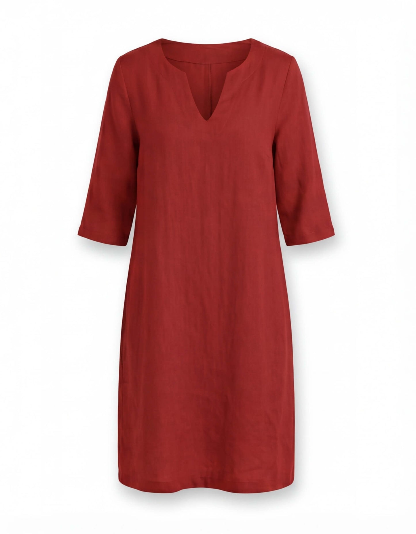 Leichtes Sommerkleid für Damen – Luftiges Kleid mit V-Ausschnitt & bequemer Passform