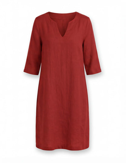 Leichtes Sommerkleid für Damen – Luftiges Kleid mit V-Ausschnitt & bequemer Passform