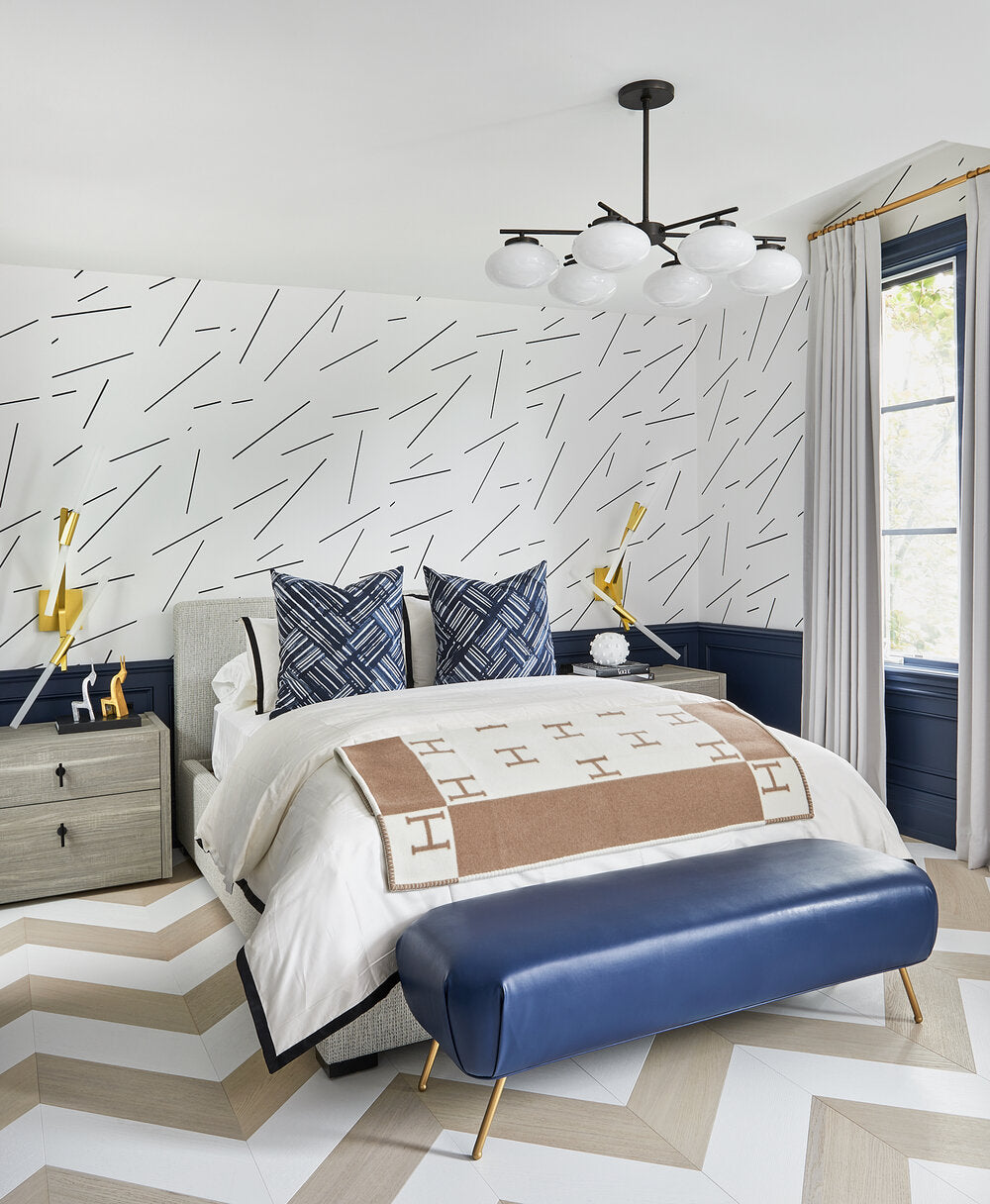 Luxuriöse Designer Wohndecke mit H-Muster – Weiche Kuscheldecke für Sofa & Bett