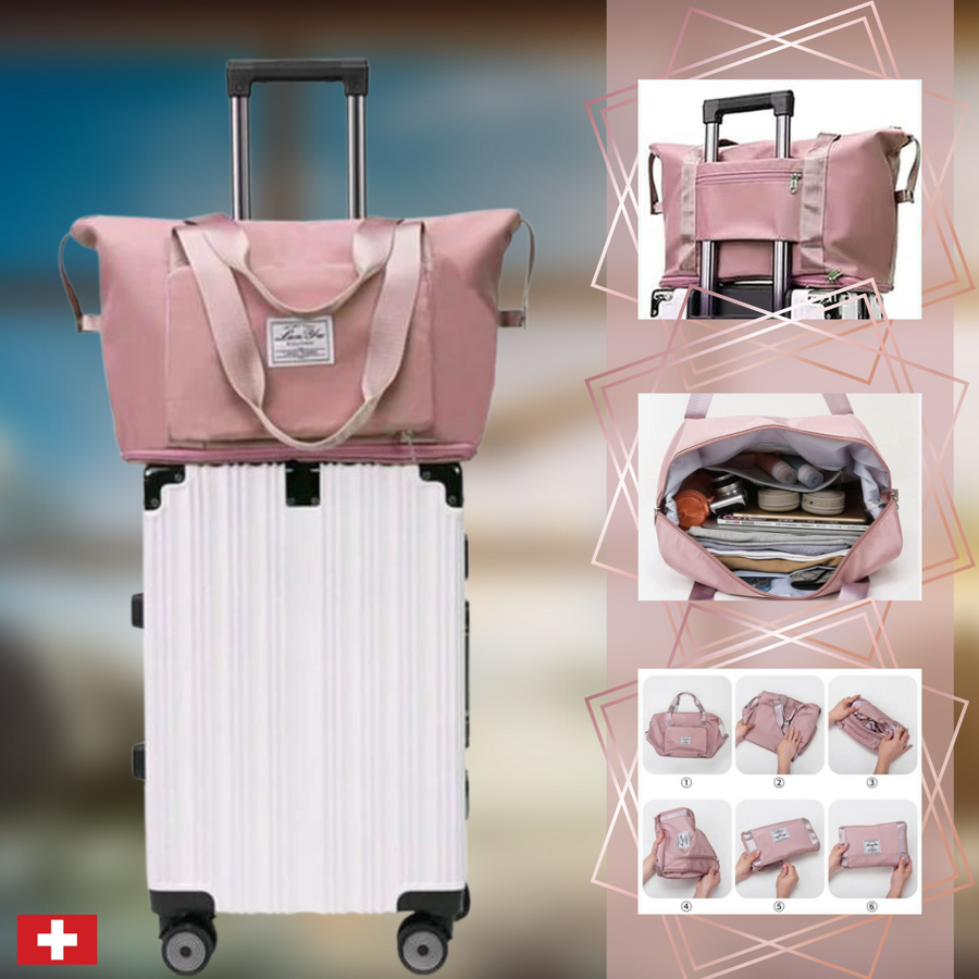 Große Damen Reisetasche mit Schuhfach – Faltbare Travel Bag für Handgepäck & Wochenende
