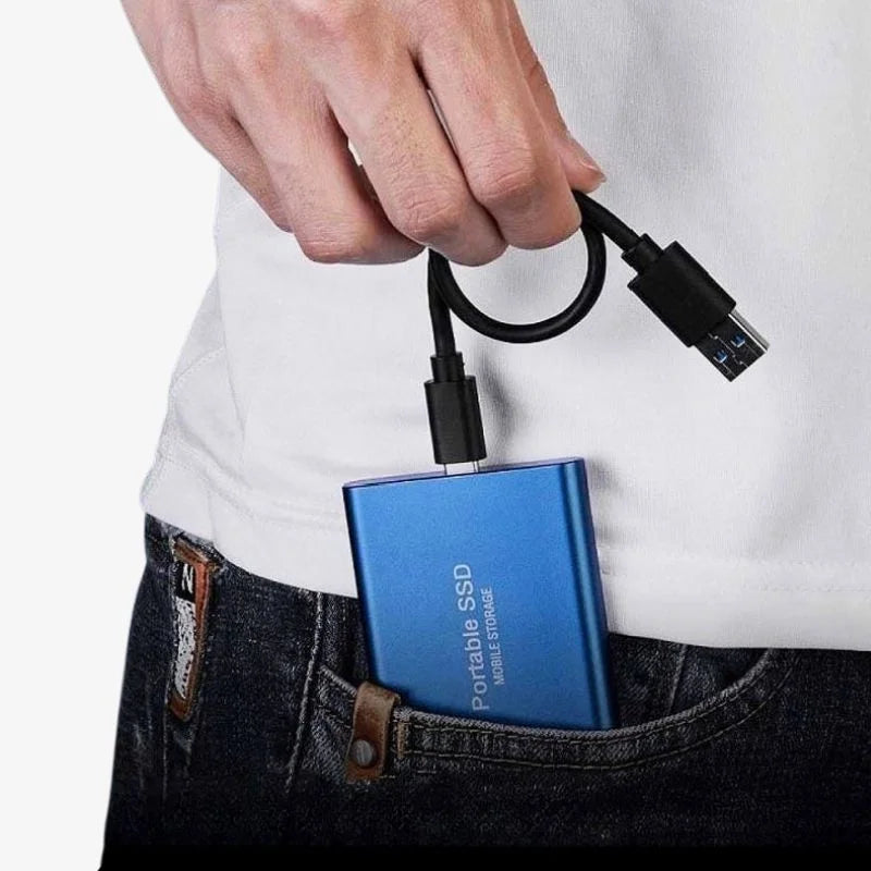 Ultraflache Portable SSD Festplatte mit USB-C – Schneller Externer Speicher für PC, Laptop & Smartphone