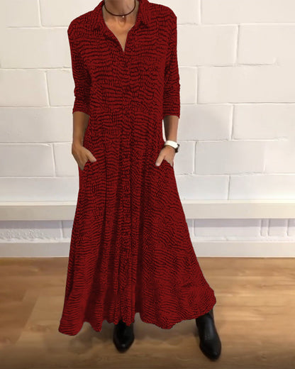 Apolline - Lange Hemdbluse, Bequem und Elegant, mit Weitem Schnitt, Knöpfen und Halbärmel für Frauen
