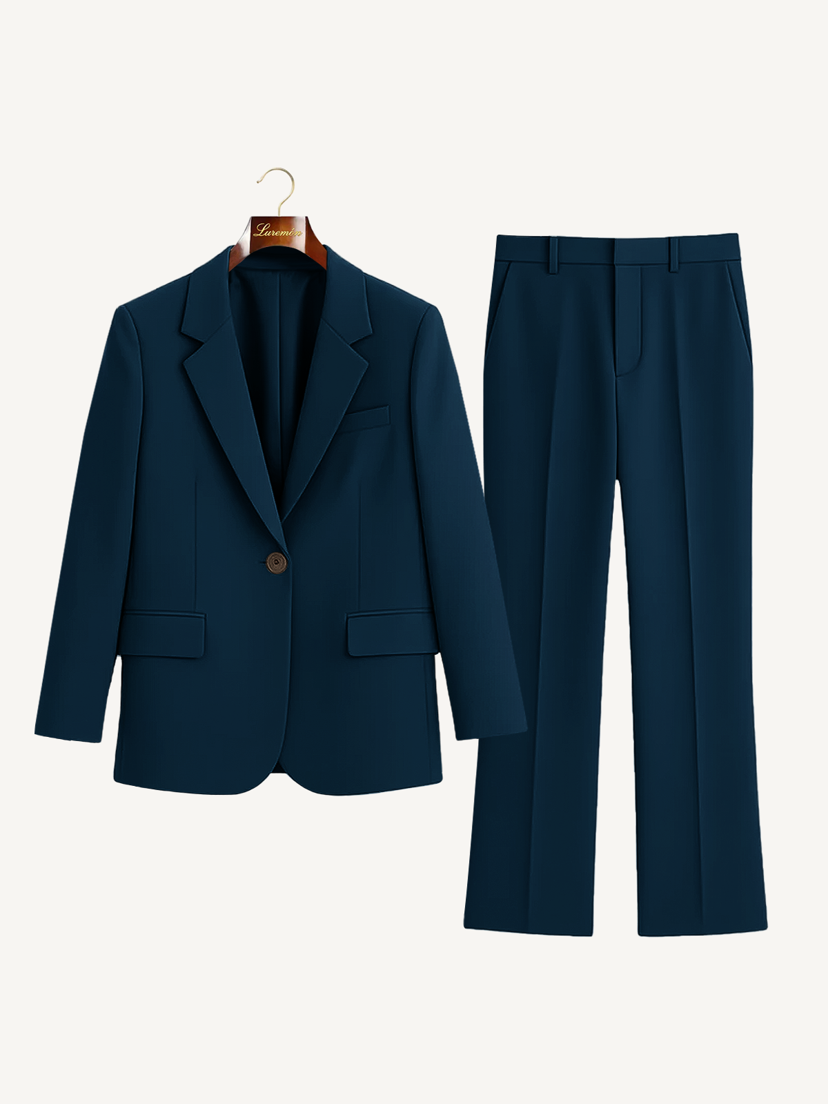 Eleganter Hosenanzug für Damen – Moderner Business Blazer & Stoffhose Set