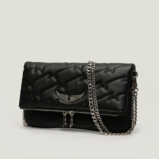 Elegante Schultertasche mit Kettenriemen & Steppdesign – Stilvolle Umhängetasche für Damen