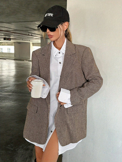 Florélie - Eleganter Beiger Langblazer für Damen | Business Casual – Perfekte Frühlingsjacke