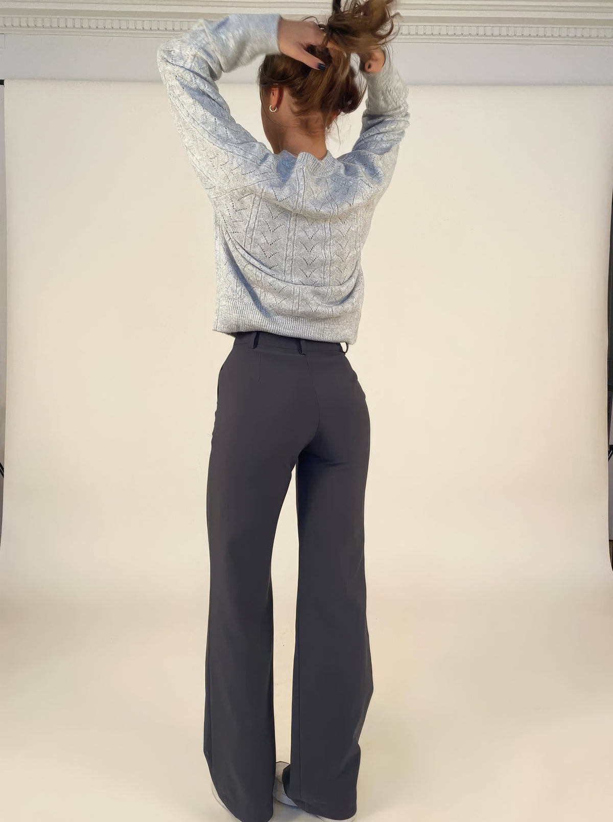 Floréa - Elegante Hochtaillierte Stretchhose mit Geradem Bein für Frauen
