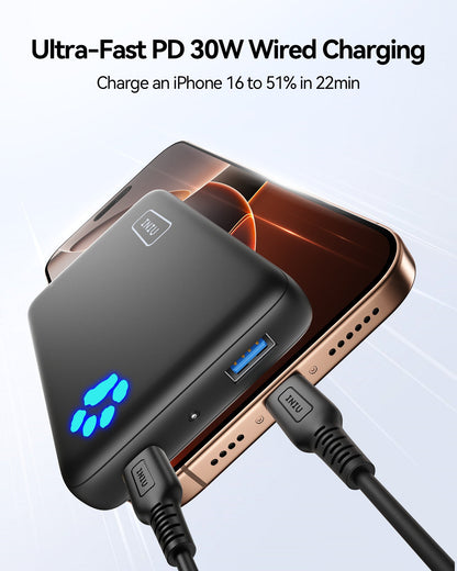 Magnetische Powerbank mit 10.000mAh – 15W Wireless & 30W Schnellladung für iPhone und MagSafe