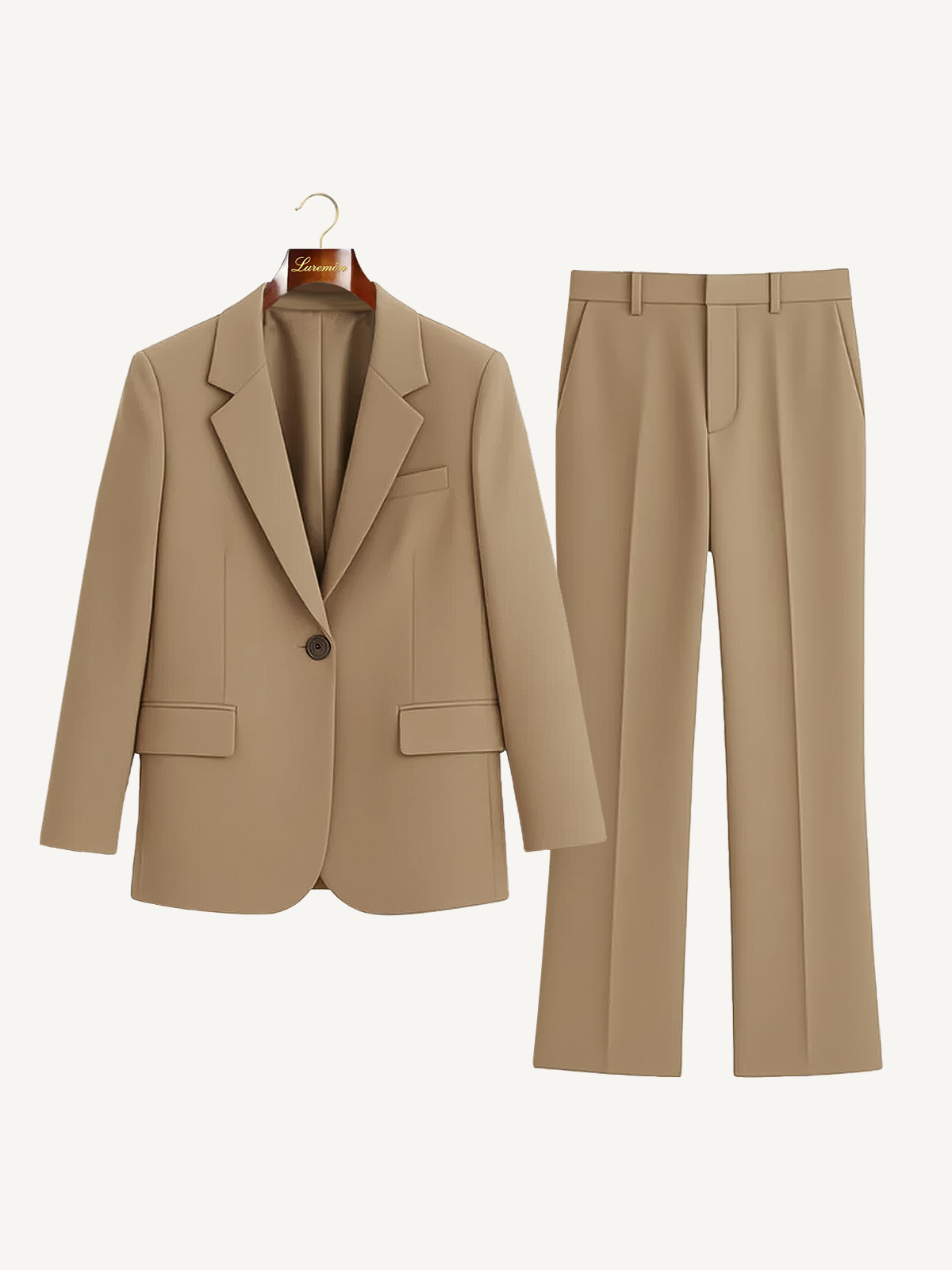 Eleganter Hosenanzug für Damen – Moderner Business Blazer & Stoffhose Set
