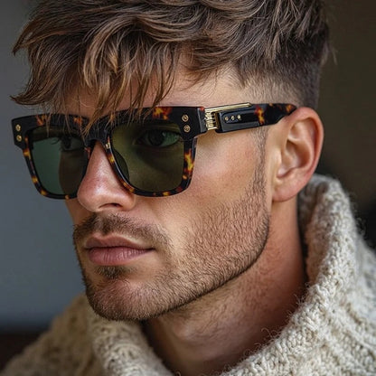 Premium Sonnenbrille für Herren im Retro-Design – UV400 Schutz & Stilvolle Statement Shades