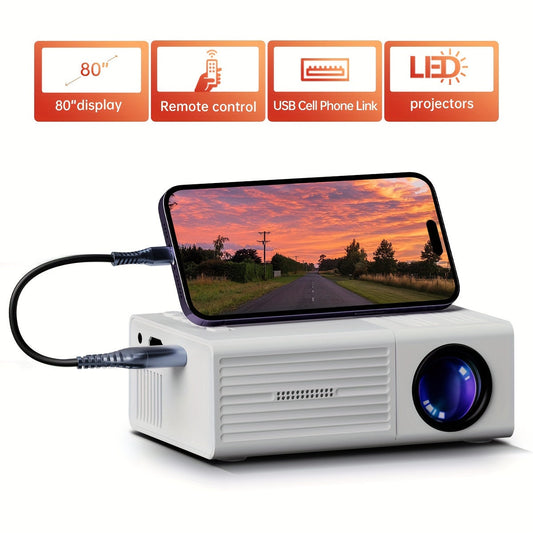 Luxivue - Mini-Projektor Ultra Hell 3000 Lumen – Tragbar, HDTV & USB, Ideal für Heimkino und Outdoor-Nutzung