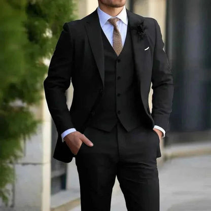 Eleganter Herren 3-Teiler Anzug – Slim Fit Business- & Hochzeitsanzug