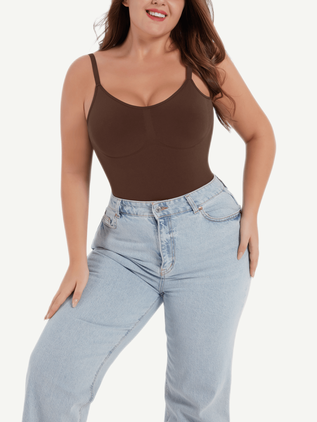 Figurformender Body mit Spaghettiträgern – Seamless Shapewear für Damen in Eleganter Passform