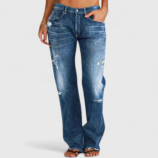 Lässige Damen Destroyed Jeans im Straight Fit – Vintage Look & Bequemer Alltag