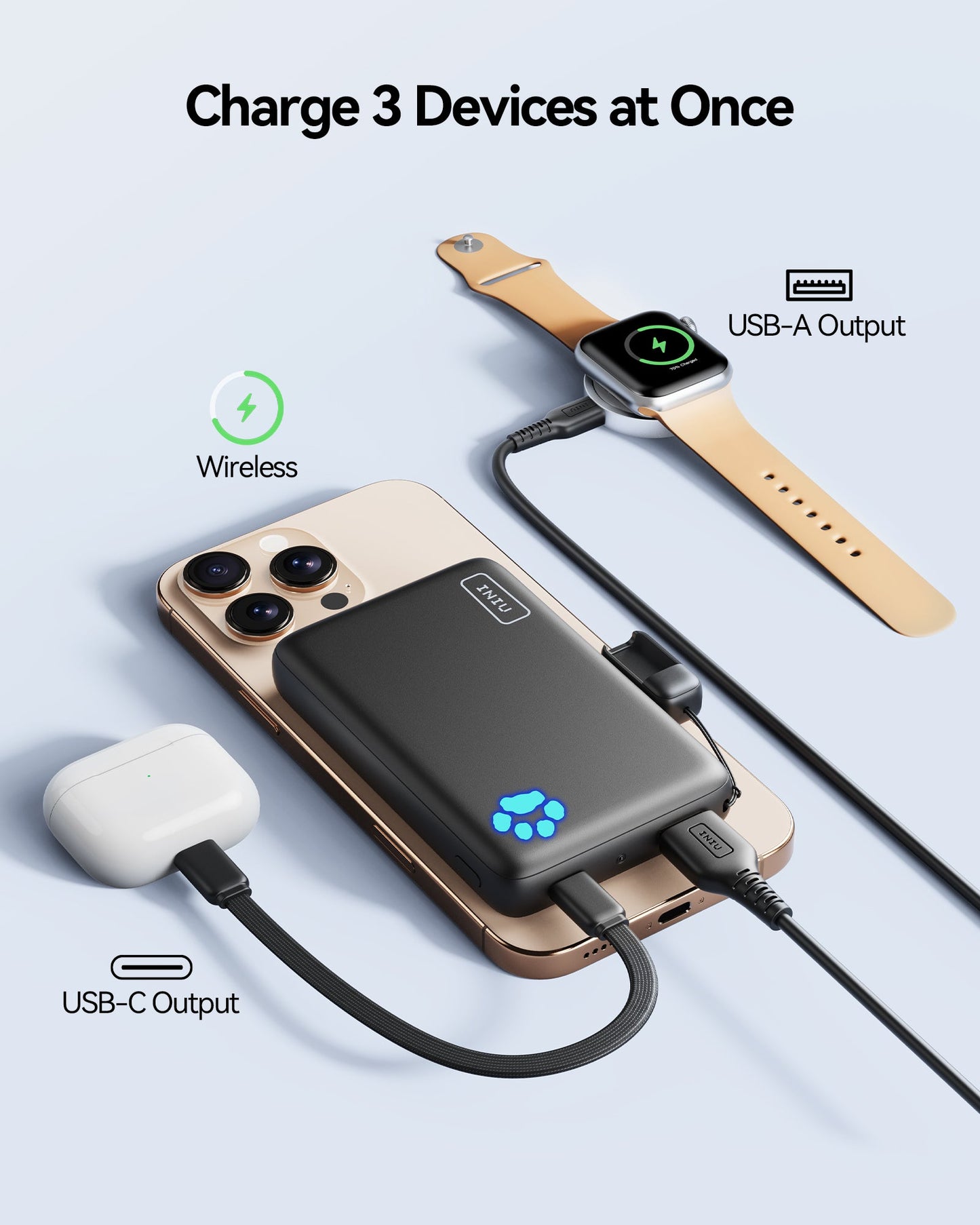 Magnetische Powerbank mit 10.000mAh – 15W Wireless & 30W Schnellladung für iPhone und MagSafe