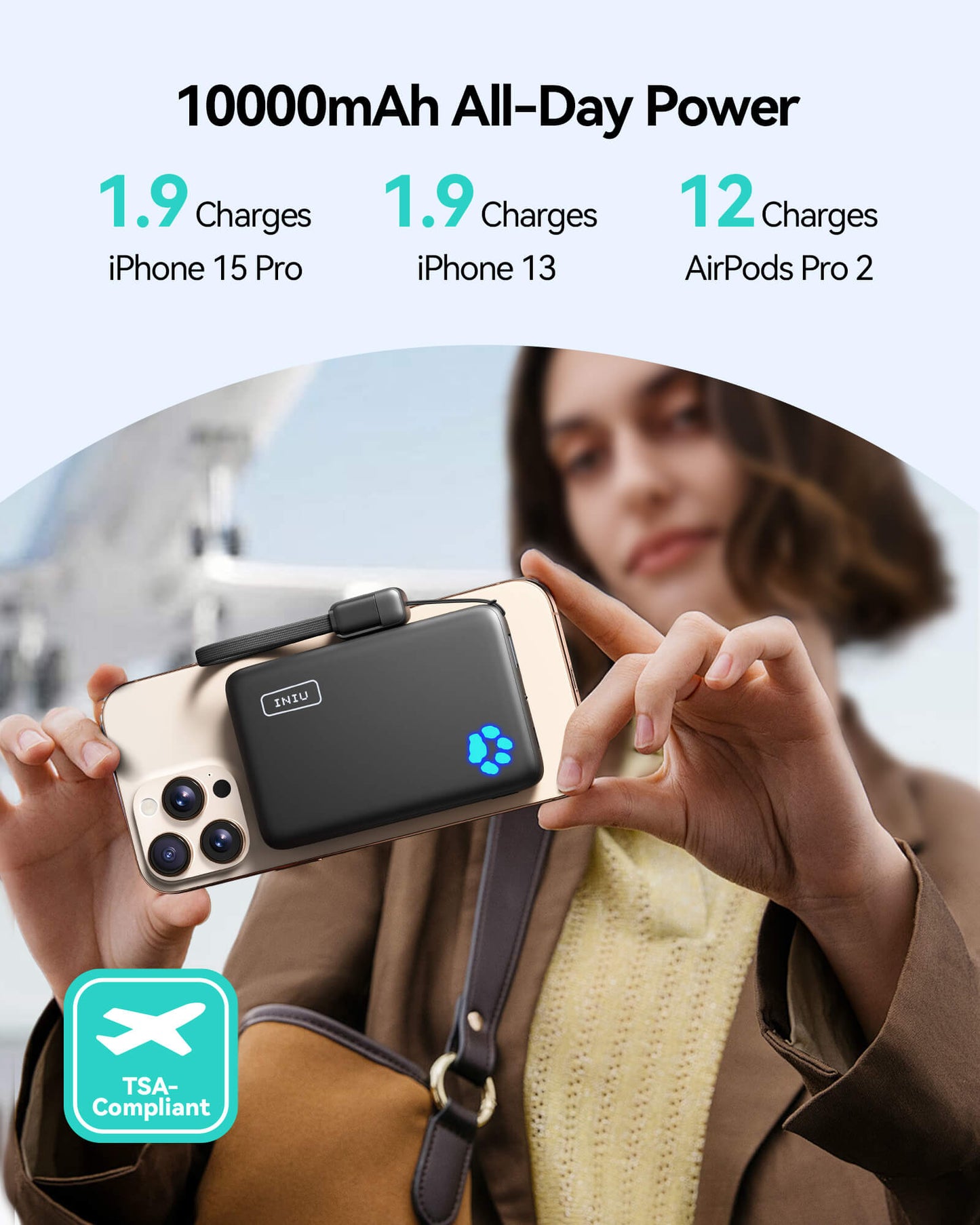 Magnetische Powerbank mit 10.000mAh – 15W Wireless & 30W Schnellladung für iPhone und MagSafe