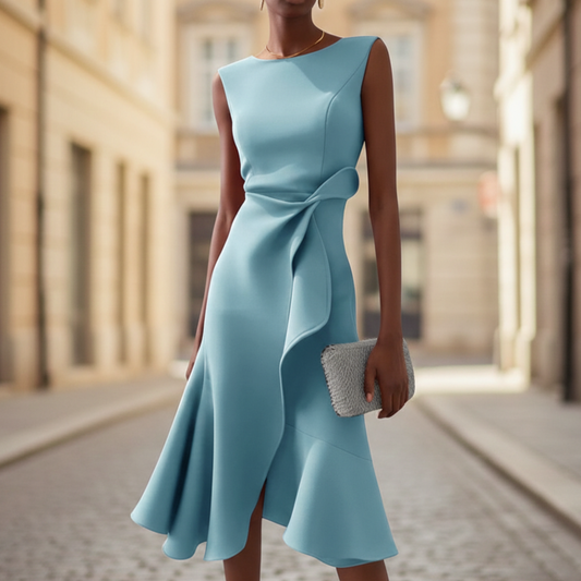 Aelina - Asymmetrisches Midikleid für Frauen