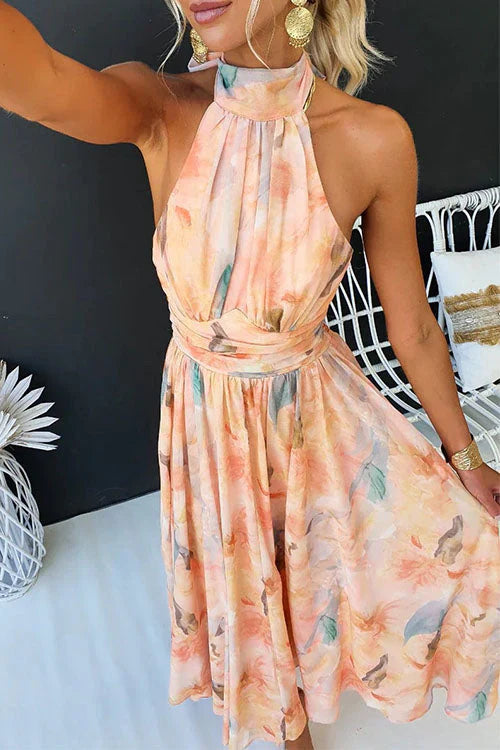 Liorina - Elegantes Maxikleid mit Aquarelleffekt für den Sommer