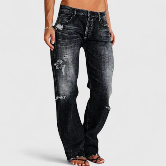 Lässige Damen Destroyed Jeans im Straight Fit – Vintage Look & Bequemer Alltag