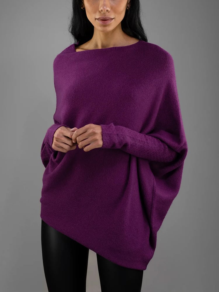 Rosalie - Luxuriöser Oversized-Pullover aus Kaschmir mit Freiliegenden Schultern für den Frühling