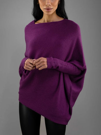 Rosalie - Luxuriöser Oversized-Pullover aus Kaschmir mit Freiliegenden Schultern für den Frühling