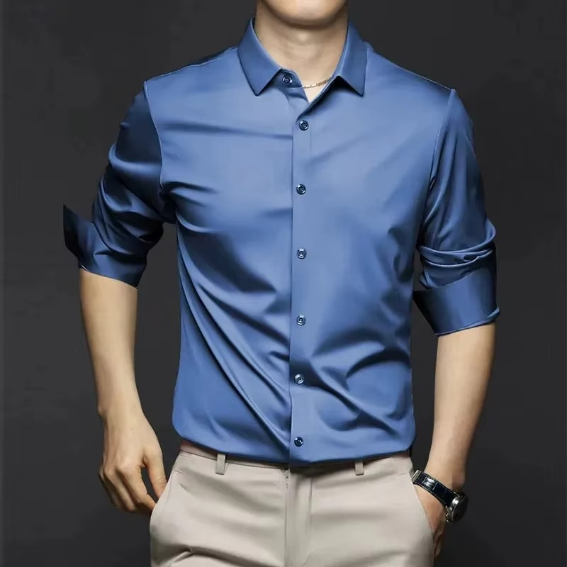 Elegantes Business Hemd mit Slim Fit – Knitterarmes Langarmhemd für Herren