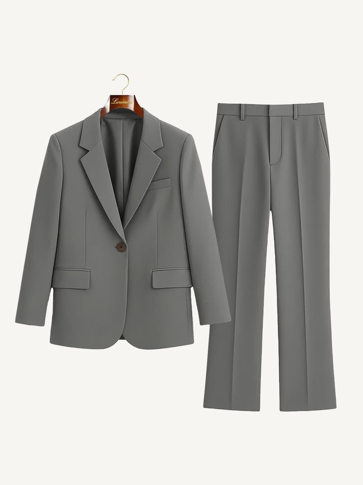 Eleganter Hosenanzug für Damen – Moderner Business Blazer & Stoffhose Set