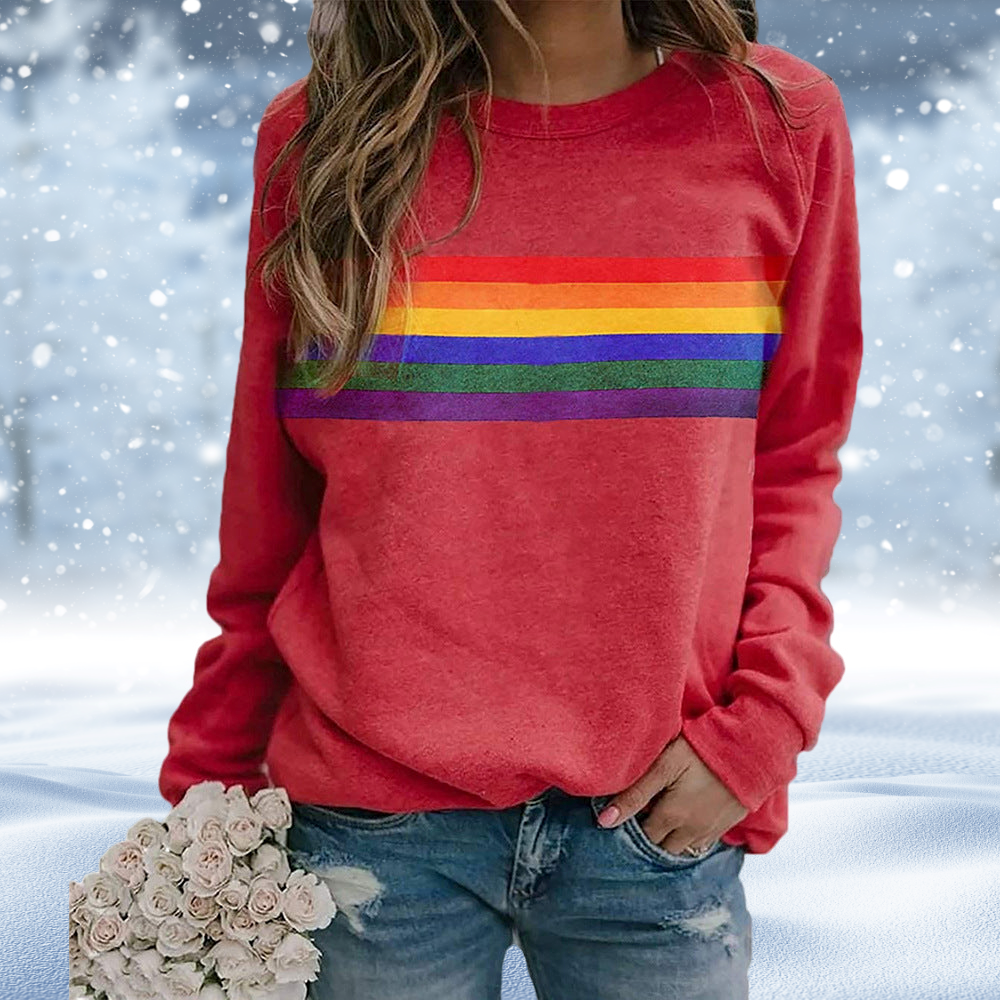 Florivane - Regenbogenstreifen Pullover