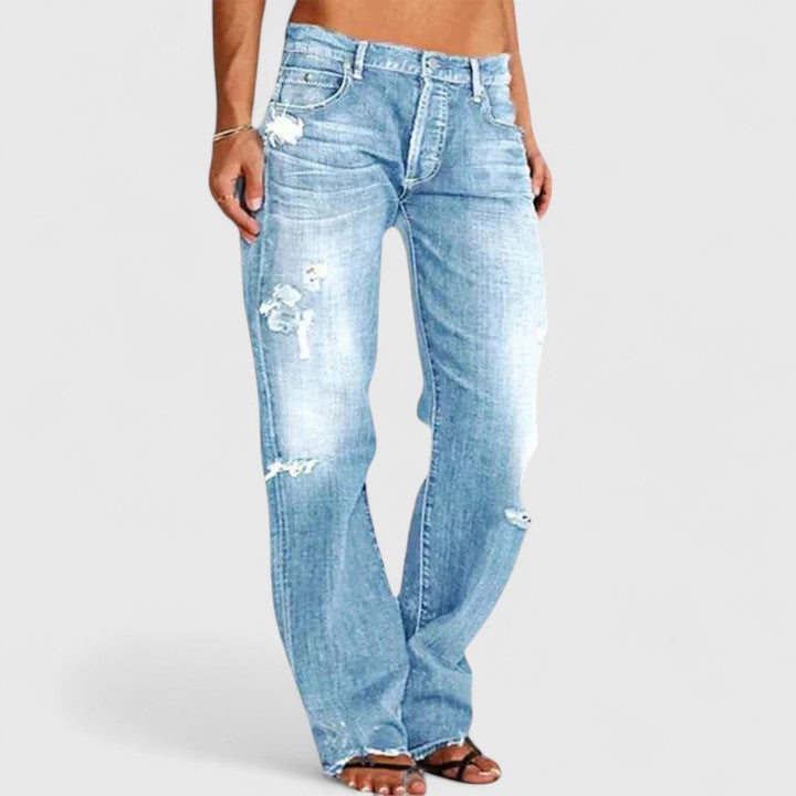 Lässige Damen Destroyed Jeans im Straight Fit – Vintage Look & Bequemer Alltag