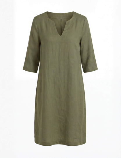Leichtes Sommerkleid für Damen – Luftiges Kleid mit V-Ausschnitt & bequemer Passform