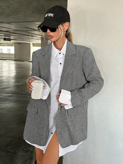Florélie - Eleganter Beiger Langblazer für Damen | Business Casual – Perfekte Frühlingsjacke