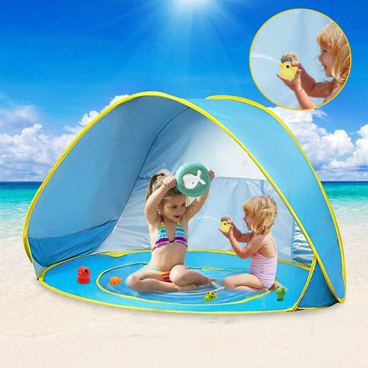 Soléane - Sommerzelt für Kinder BabyShade mit faltbarem Pool für den Strand, im Sack verstaubar