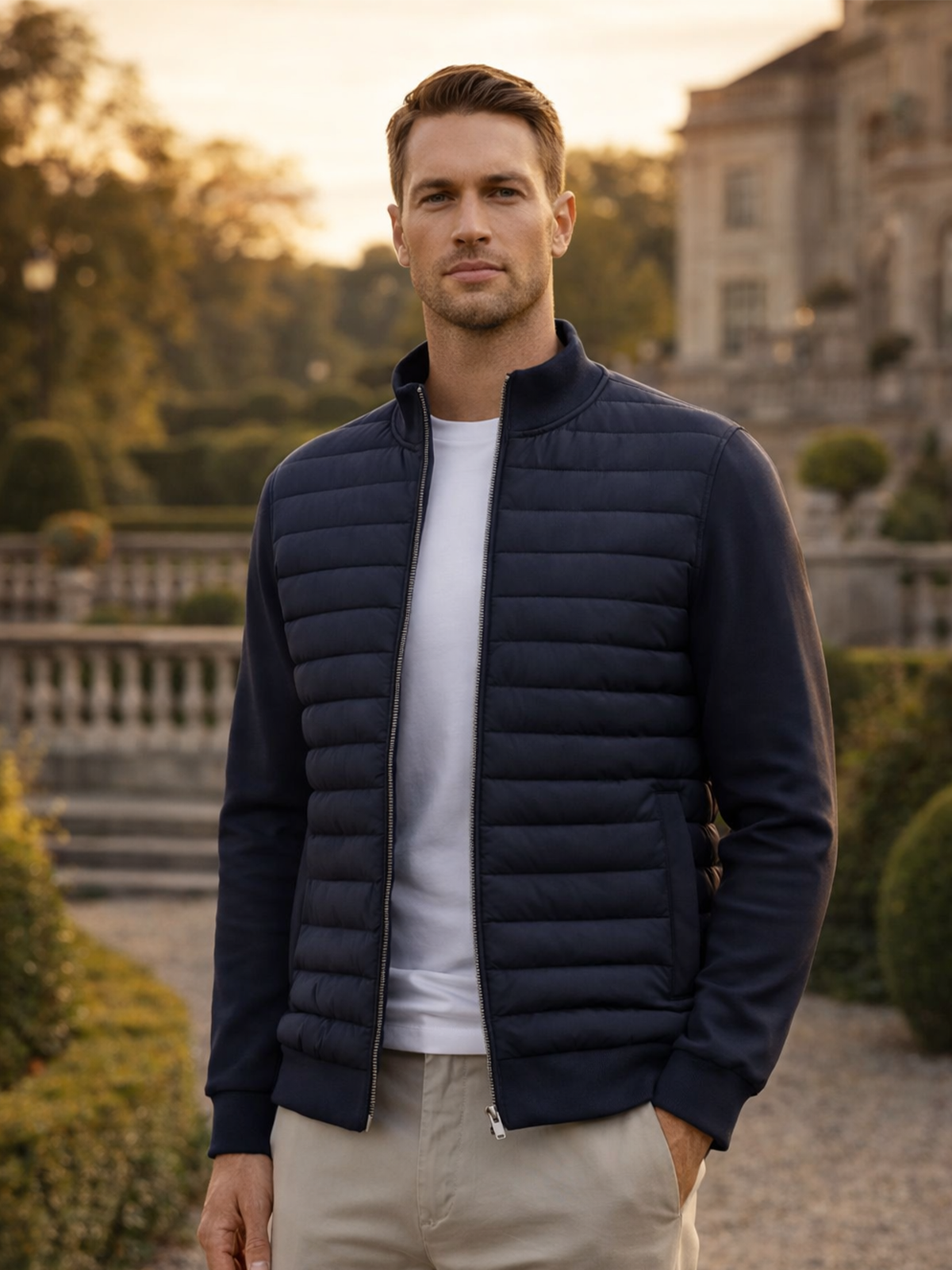 Leichte Herren Steppjacke mit Reißverschluss – Moderne Übergangsjacke Atmungsaktiv & Stylisch