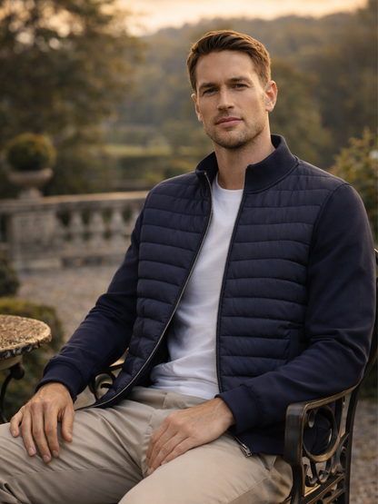 Leichte Herren Steppjacke mit Reißverschluss – Moderne Übergangsjacke Atmungsaktiv & Stylisch