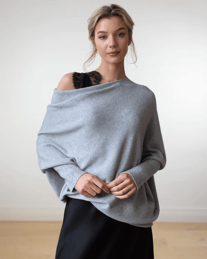Rosalie - Luxuriöser Oversized-Pullover aus Kaschmir mit Freiliegenden Schultern für den Frühling